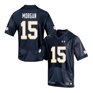 Notre Dame Fighting Irish Men's D.J. Morgan #15 Navy Under Armour Authentic Stitched Big & Tall College NCAA Football Jersey YXK1399QC
